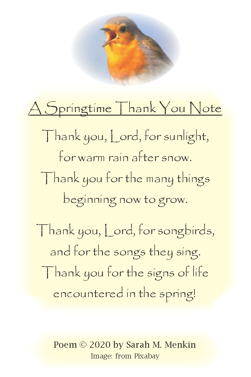 Spring Thank You Note